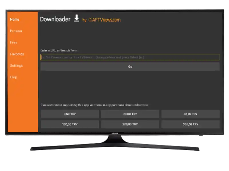 Downloader for Smart TV Android: the TV version